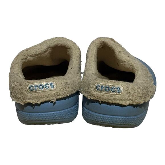 Crocs Classic Lined Clog Pastel Blue Youth Size 5 / Women's 7 Slip On Comfort - Picture 5 of 9